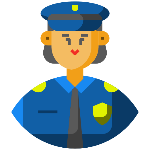 Avatar, frontliner, police, policeman, woman icon
