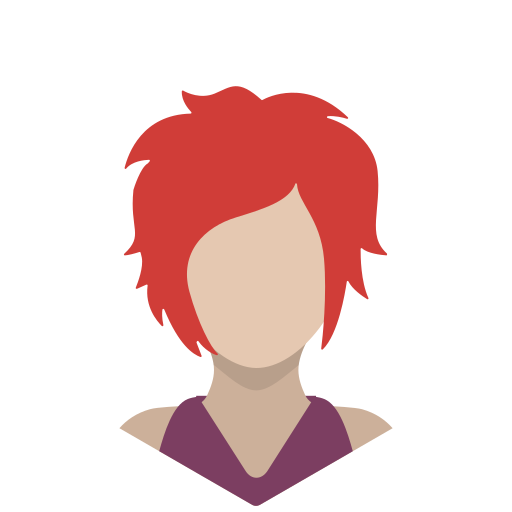 Portrait, avatar, female, woman, profile, redhead icon