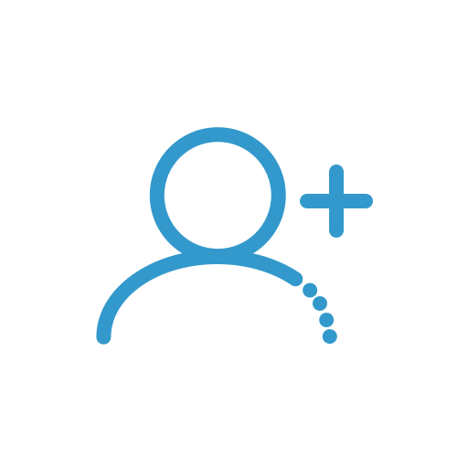 Add, social, user, interface icon