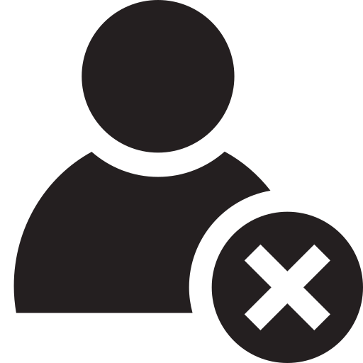 Cancel, disconnect, unfollow, user, block, unroll, unsubscribe icon