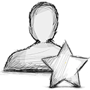 User, unstarred icon