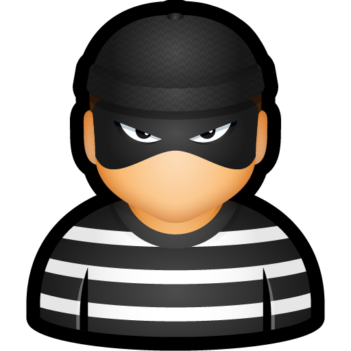 Criminal, cybercriminal, prisoner, thief, user icon