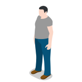 Male, man, standing, avatar, person, profile, user icon