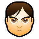 Man, avatar, angry icon