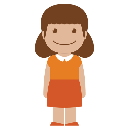 Avatar, child, female, girl, kid, orange, person icon