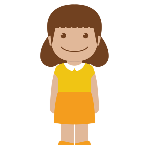 Avatar, child, female, girl, kid, person, yellow icon