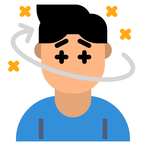Avatar, dizziness, man, sick icon