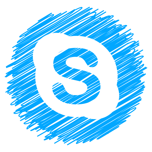 Media, skype, social icon