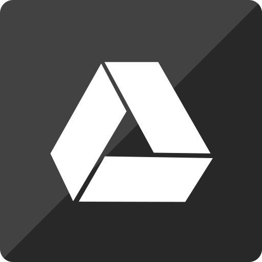 Drive, gloss, google, media, social, square icon