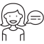 Talking ,speech, discussion, presentation icon 64x64
