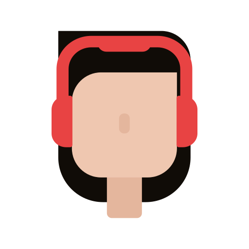 Avatar, headset, woman icon