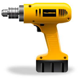 Package, utilities, tool, construction, drill icon