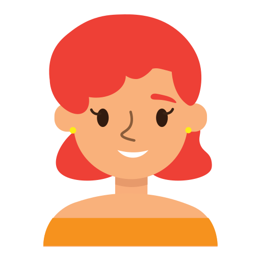 Avatar, face, girl, female, woman, profile, happy icon