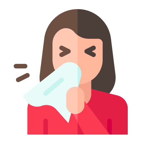 Avatar, sick, sneeze, virus, woman icon