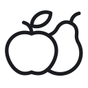 Apple,Background,Black,Concept,Flat,Food,Fruit,Fruits,Grocery,Illustration,Isolated,Line,Market,Minimal,Nutrition,Pear,Purchase,Sale,Store,Supermarket,Symbol,Vector,White