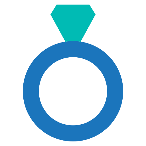 Diamond, gem, ring, wedding icon