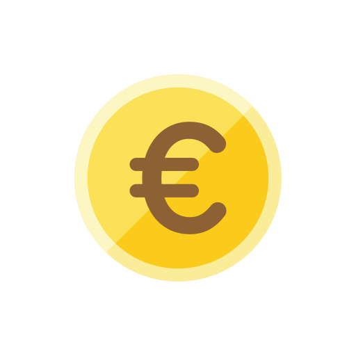 Coin, euro icon