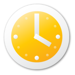 Clock, yellow icon