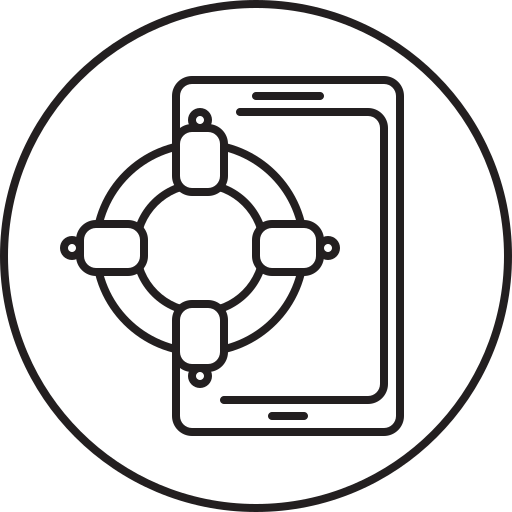 Help, smartphone, mobile, phone icon