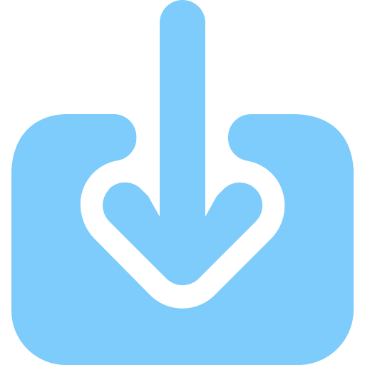 Down, download, import, save, guardar icon