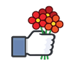 Like, heart, flowers, love, happiness, favorites icon