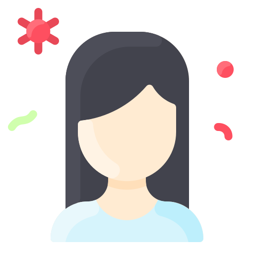 Bacteria, people, virus, woman icon