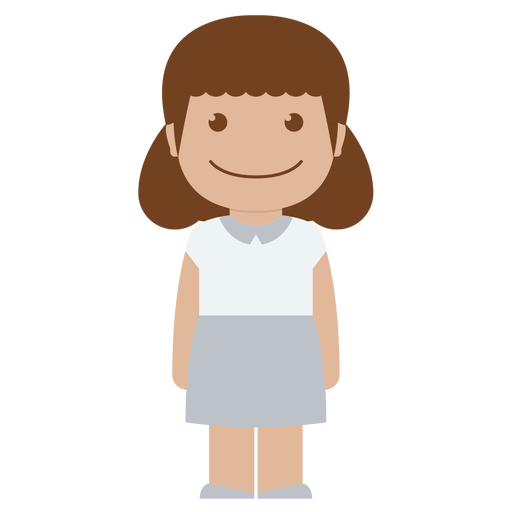 Avatar, child, female, girl, kid, person, white icon