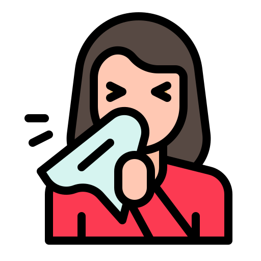 Avatar, sick, sneeze, virus, woman icon