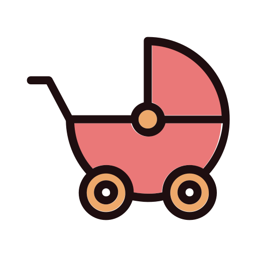 Baby, bottle, boy, child, girl, stroller, toy icon