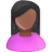 Female, pink, user icon