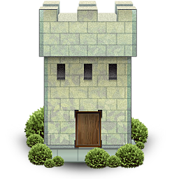 Castle, fortress, tower, war icon