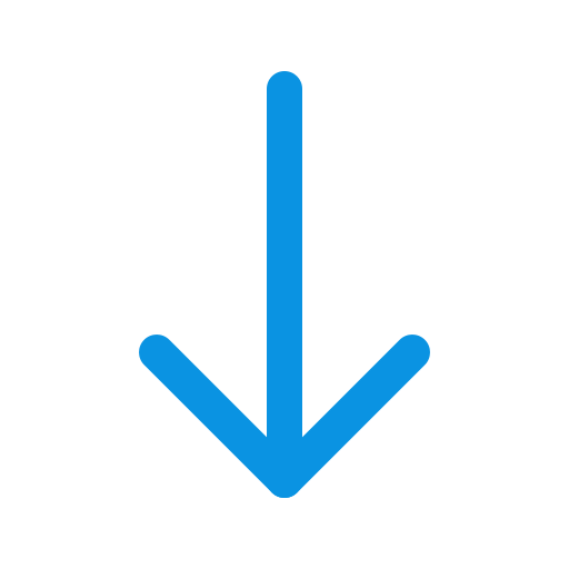 Down, arrow, direction icon