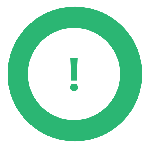 Exclamation, green, warning icon