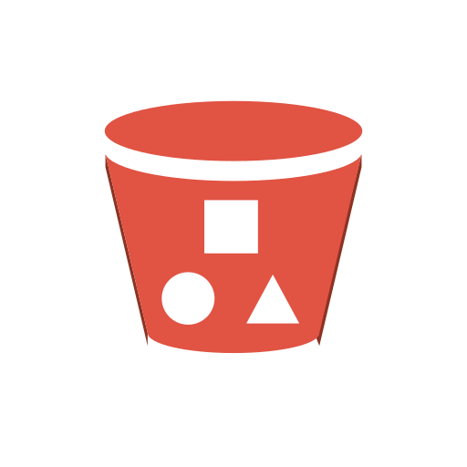 Bucket, content, delivery, objects, s3, storage, with icon