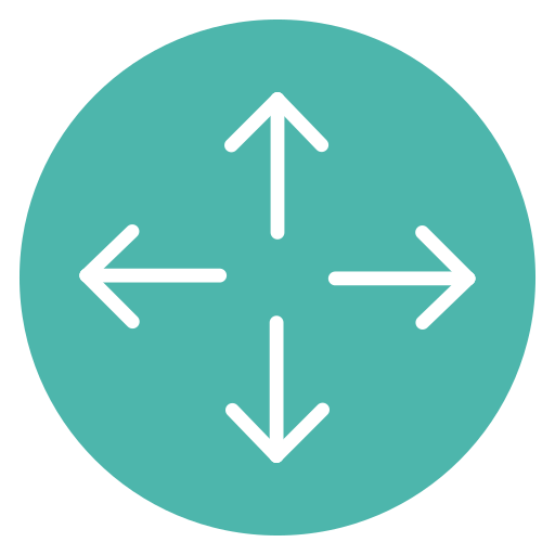 Circle, content, expand, move icon