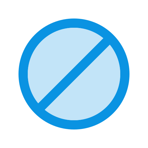Denied, delete, stop icon
