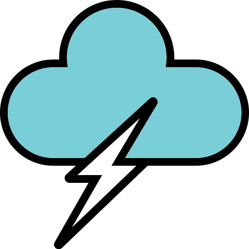 Speed, download, cloud, upload, rain, flash icon