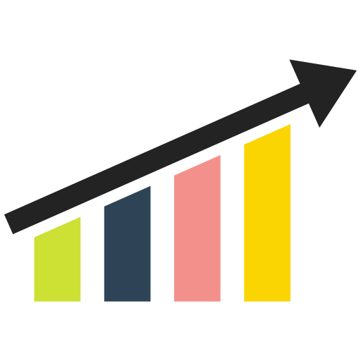 Bar, chart, financial, graph, graphic icon