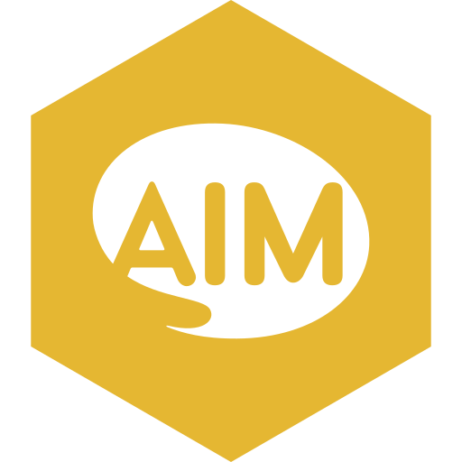 Aim, hexagon, media, social icon