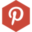 Miu hexagon flat social icon 64x64