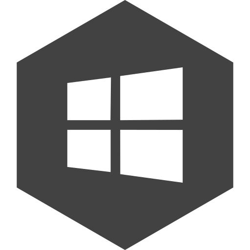Hexagon, media, social, store, window icon