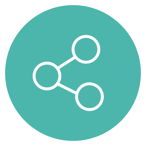 Circle, content, network, share, social icon