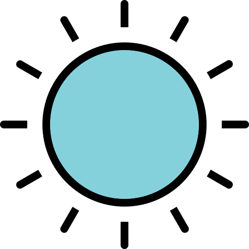 Bright, clear, day, light, sun icon