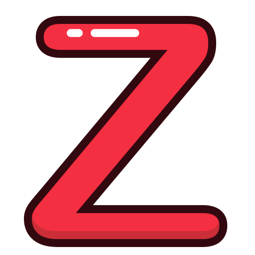 Letter, red, z, alphabet, letters icon