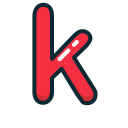 K,Letter,Lowercase,Red