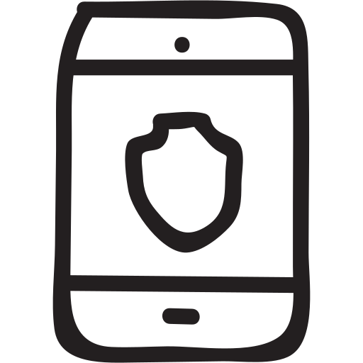 Security, phone, shield, mobile, smartphone, protection, internet icon