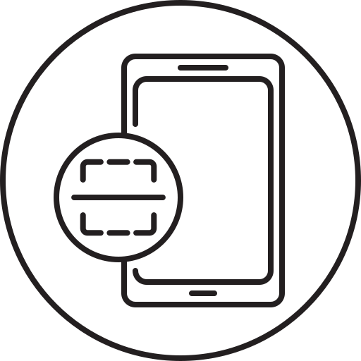 Scan, smartphone, call, mobile, phone icon