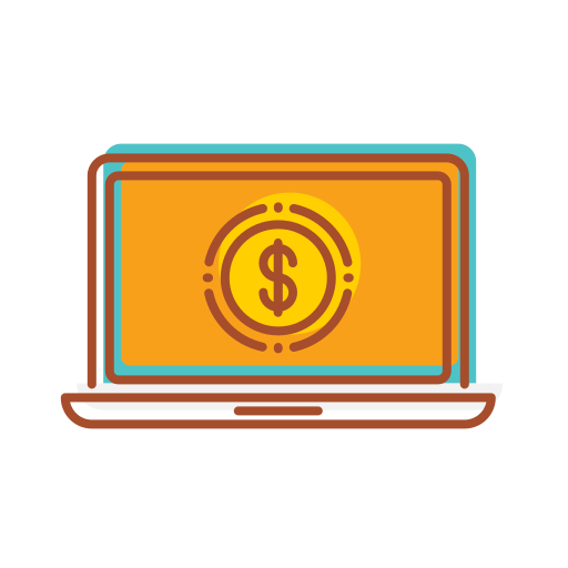 Bank, banking, financial, technology icon