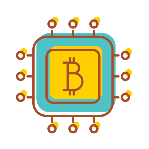Bank, bitcoin, chipset, financial, internet, technology icon