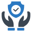 Security and protect glyph color icon 64x64
